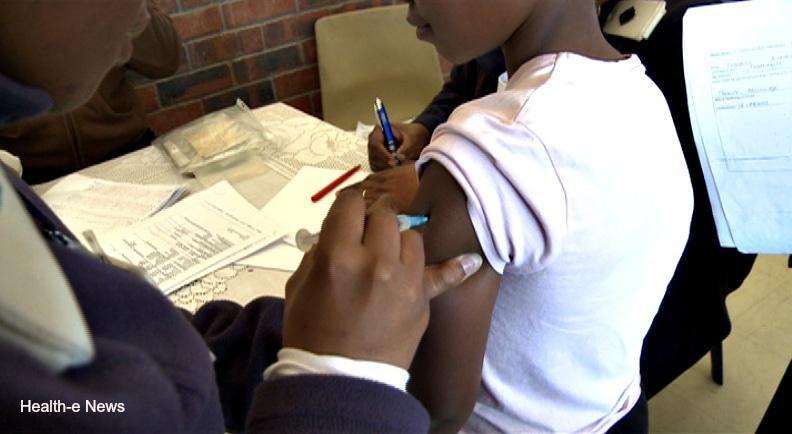 Child being vaccinated