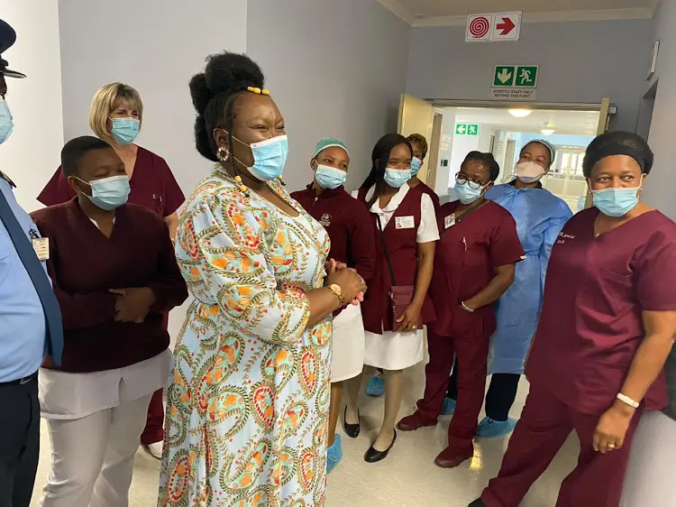 Nomagugu Simelane-Zulu opening the Amajuba Health District's Niemeyer Hospital