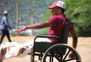 A soccer coach who needs a motorised wheelchair as he trains his team
