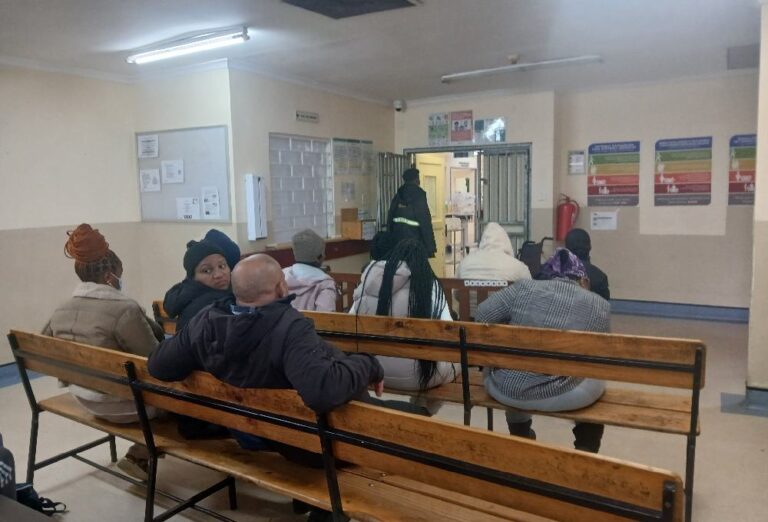 Health E News 6 People waiting at Gugulethu community health centre.